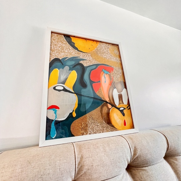 Tom and Jerry Luxury Painting | Wall Art | Cartoon Tom&Jerry | Original - Picture 2 of 7
